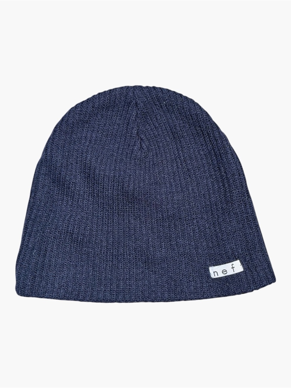 Neff Daily Beanie Navy Blue Ribbed Knit Logo Skate Streetwear Hat Cozy Skatewear